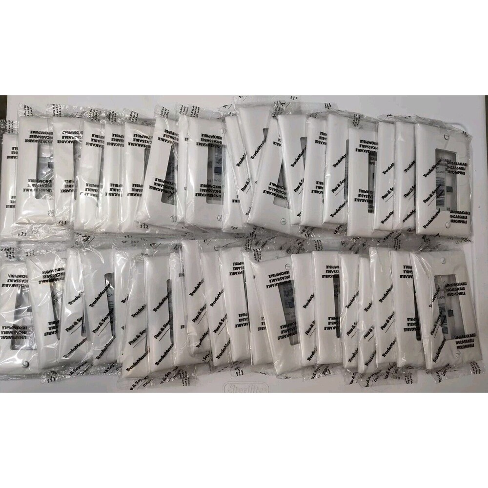 Legrand Pass & Seymour TradeMaster Single Gang Wall Plate in White (Qty 40) TP26